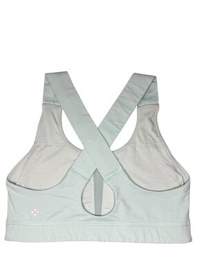 Lululemon Light Blue Mint Cross Back Sports Bra Athleisure Yoga Gym Activewear